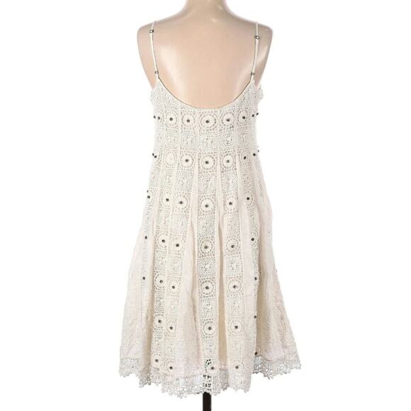 Free People Boho Lace Rhinestone Embroidered Dress - Picture 5 of 8